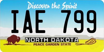 ND license plate IAE799