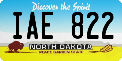 ND license plate IAE822