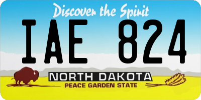 ND license plate IAE824