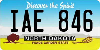 ND license plate IAE846