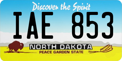 ND license plate IAE853