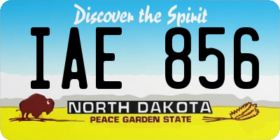 ND license plate IAE856
