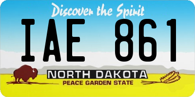 ND license plate IAE861