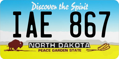 ND license plate IAE867