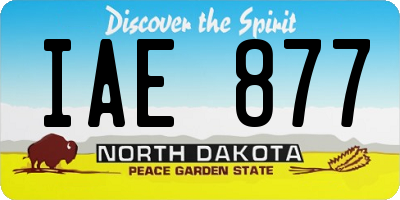 ND license plate IAE877
