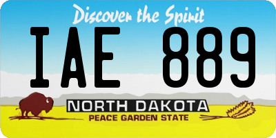 ND license plate IAE889