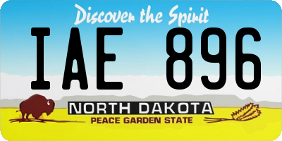 ND license plate IAE896