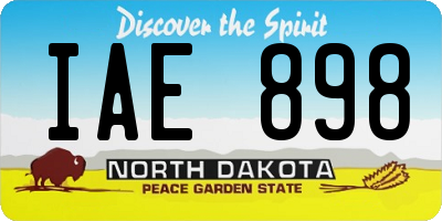 ND license plate IAE898