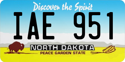 ND license plate IAE951