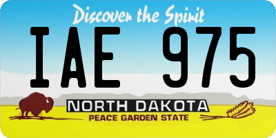 ND license plate IAE975