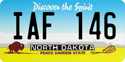 ND license plate IAF146