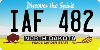 ND license plate IAF482