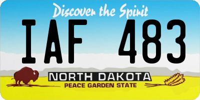 ND license plate IAF483