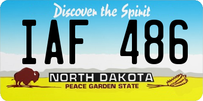 ND license plate IAF486