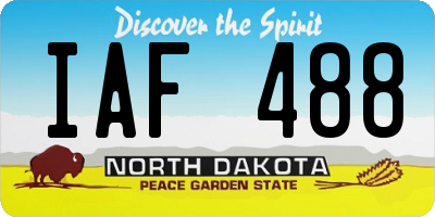 ND license plate IAF488