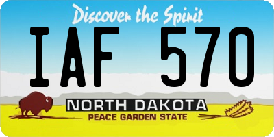 ND license plate IAF570