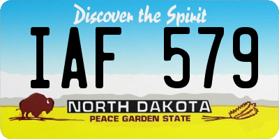 ND license plate IAF579