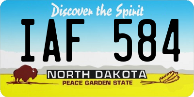 ND license plate IAF584