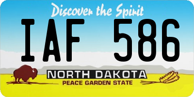 ND license plate IAF586