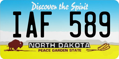 ND license plate IAF589