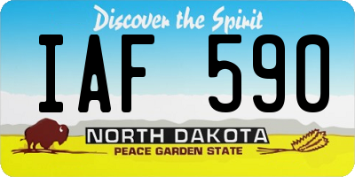 ND license plate IAF590