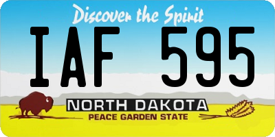 ND license plate IAF595