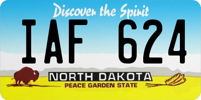 ND license plate IAF624