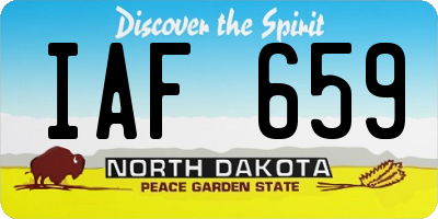 ND license plate IAF659