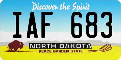 ND license plate IAF683