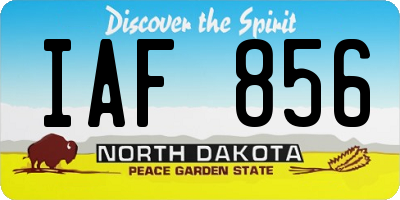 ND license plate IAF856