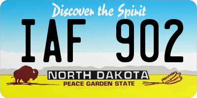 ND license plate IAF902