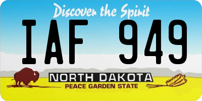 ND license plate IAF949