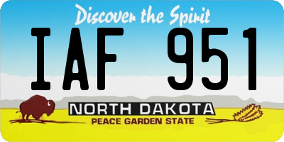 ND license plate IAF951