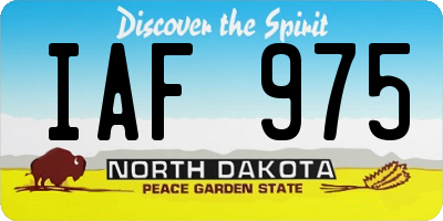 ND license plate IAF975