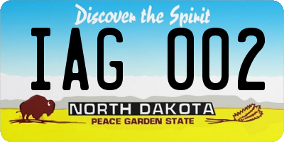ND license plate IAG002