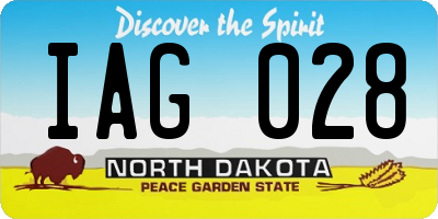 ND license plate IAG028