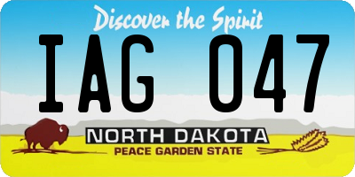 ND license plate IAG047