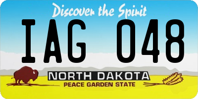 ND license plate IAG048