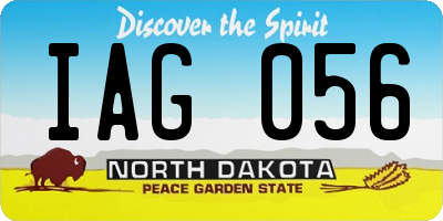 ND license plate IAG056