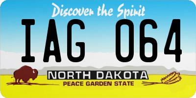 ND license plate IAG064