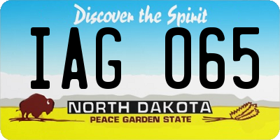 ND license plate IAG065