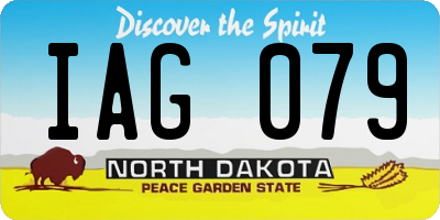 ND license plate IAG079