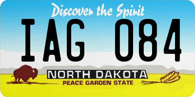 ND license plate IAG084