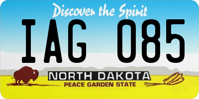 ND license plate IAG085