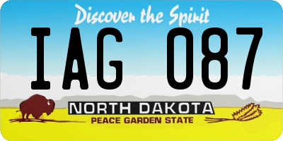 ND license plate IAG087