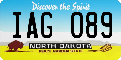 ND license plate IAG089