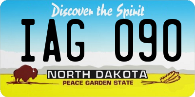 ND license plate IAG090