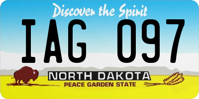 ND license plate IAG097
