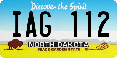 ND license plate IAG112