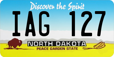 ND license plate IAG127